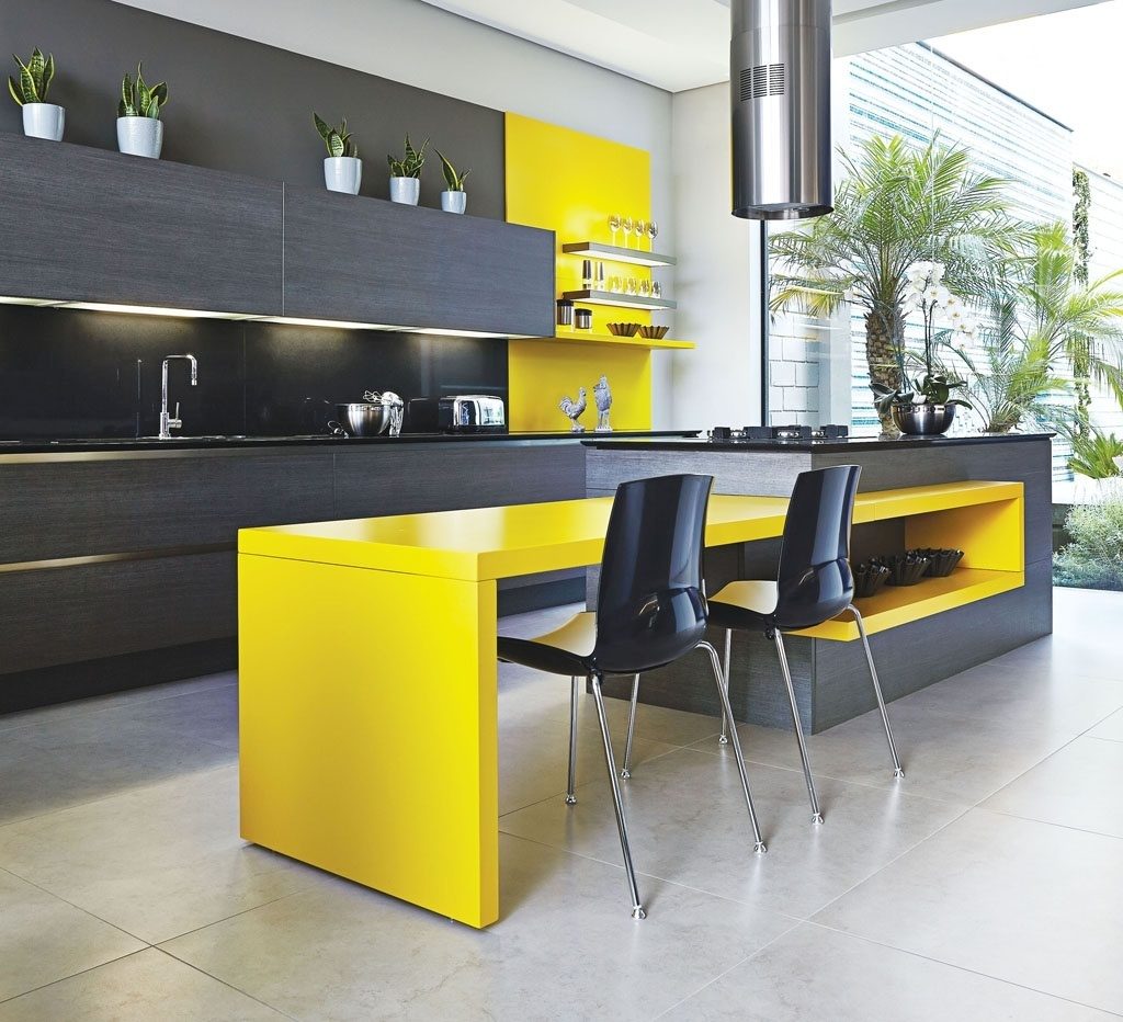 #decor - cozinha cinza e amarela