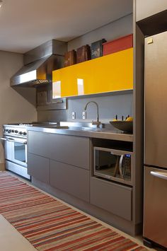 #decor – cozinha cinza e amarela